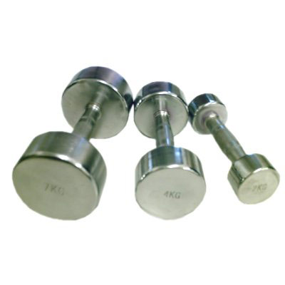 Chrome Dumbells 10kg Pair (10Kg Chrome Dumbells)