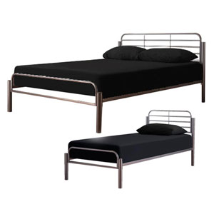 , Alpha, 3FT Single Metal Bedstead