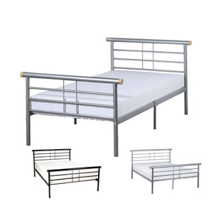 (ND) LPD , Gemini, 3FT Single Metal Bedstead -