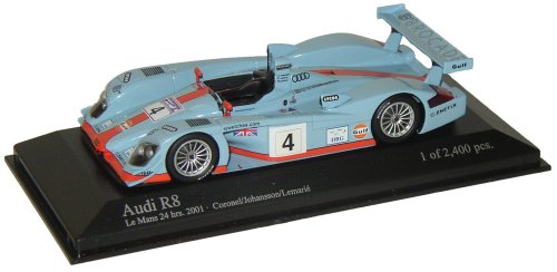 1-43 Scale 1:43 Minichamps Audi R8 Other Motorsport 2001 - Ltd Ed 2-400 pcs - Johansson/Coronel/Lemarie