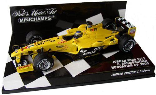 1-43 Scale 1:43 Scale Jordan Ford EJ13 Hungarian Grand Prix 2003 - Z. Baumgartner Ltd Edition