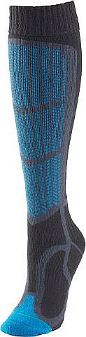 Mens Ski and Snow Sport Padded Sock - Blue, Large (9-11.5)