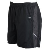 NEW BALANCE Semi-Fitted 6` Mens Long Short , XL, BLACK