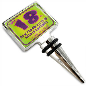 18th Birthday Bottle Wine Stopper