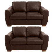 2 Milano regular sofas, chocolate