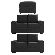 Monaco regular sofas & a footstool, charcoal