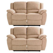 Pisa regular recliner sofas, natural