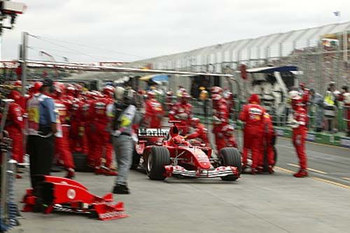 2004 Australian Grand Prix Michael Schumacher Pit Stop Australia 2004 Poster - Large (50cm x 70cm)