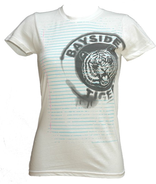 Stripy Bayside Tigers Logo Ladies T-Shirt from American Classics