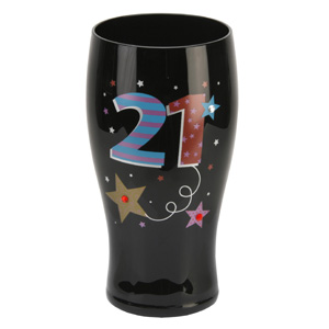 Birthday Black Beer Glass