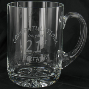 Birthday Celebration Crystal Glass Tankard