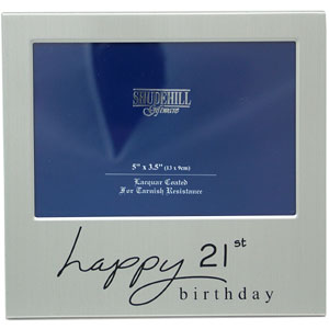 Birthday Satin Silver Photo Frame