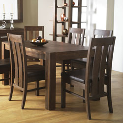 Lyon Walnut Extendable Dining Table - 4 Slatted