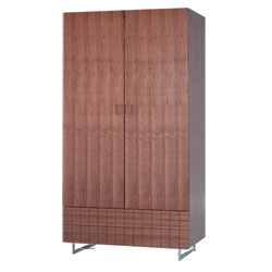 25857 Space - Barcelona Walnut  Wardrobe