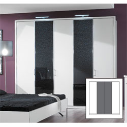 26033 Wiemann - Milano  4 Door Wardrobe with Glass