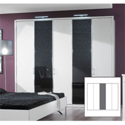 26034 Wiemann - Milano  5 Door Wardrobe with Glass