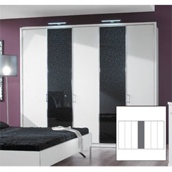 26036 Wiemann - Milano  7 Door Wardrobe with Glass