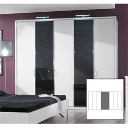 26037 Wiemann - Milano  8 Door Wardrobe with Glass