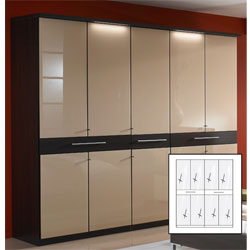 Wiemann - Dublin White  4 Door  2 Drawer Wardrobe