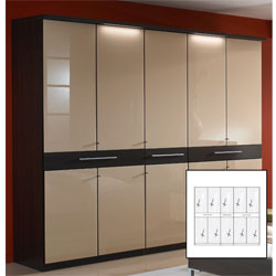 Wiemann - Dublin White  5 Door  3 Drawer Wardrobe