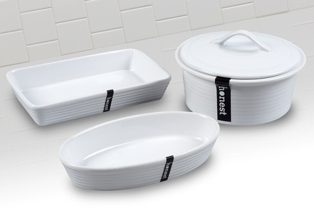 3 Piece Stoneware in White Return