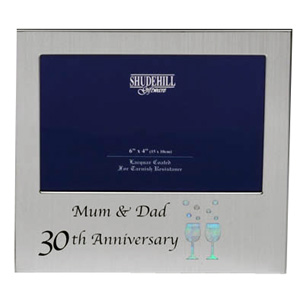 30th Wedding Anniversary Mum and Dad Photo Frame