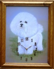 Bichon Frise clock