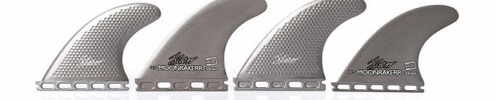 3D Fins Moonrakerr Twin Tabs Platinum Quad Fins