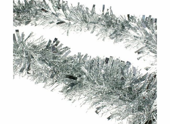 3M 2m (6.5 Ft) Christmas Tinsel Tree Decorations Tinsel Garland (silver)