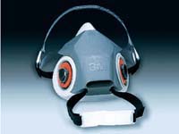 6000 series half mask respirator with cradle