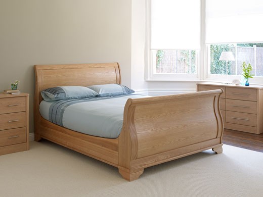 4`6 Double Aspen Oak Bedstead