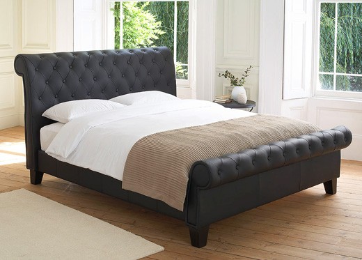 4`6 Double Como Bedstead - Black