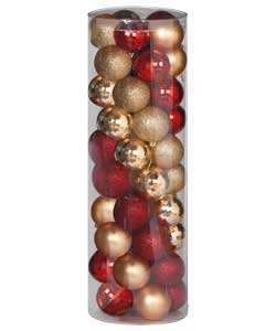 Value Gold & Cranberry Colour Christmas Tree