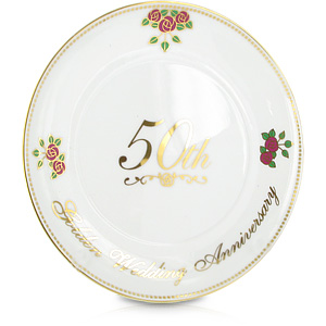 50th Wedding Anniversary Porcelain Plate