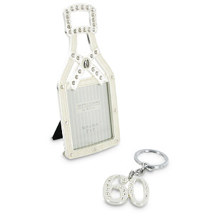 Champagne Bottle Photo Frame and Keyring