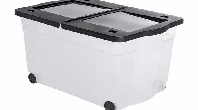 65 Litre Lidded Wheeled Plastic Storage Box