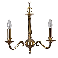 3SG - 3 Light Brass Hanging Light