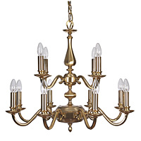 700 84SG - 12 Light Brass Hanging Light