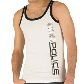 Mens Bari Sleeveless T-Shirt White