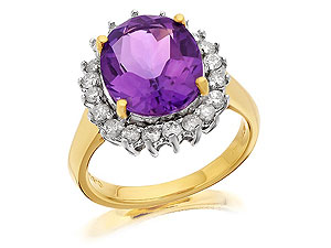 4.1ct Amethyst And 0.5ct Diamond