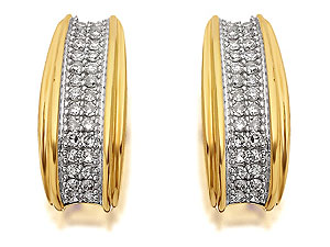 And Diamond Half Hoop Earrings 20pts