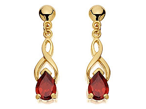 and Garnet Drop Earrings 071849