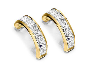 Channel Set Cubic Zirconia Half Hoop