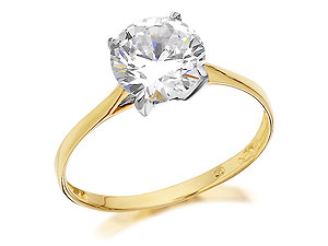 Cubic Zirconia Solitaire Ring - 186101