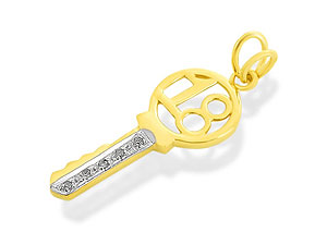 Diamond-Set 18th Birthday Charm 073834