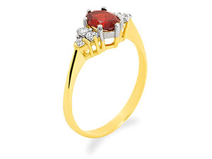 Garnet And Cubic Zirconia Ring - 186197