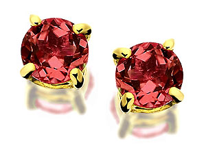 Garnet Solitaire Earrings 3mm - 070271