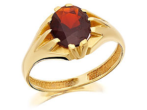 Gentlemans Garnet Gipsy Ring - 183517