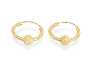 Glitter Ball and Hoop Earrings 072219