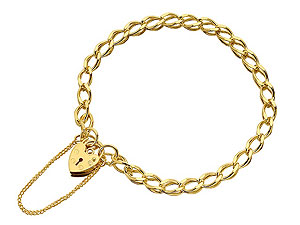 Heart Padlock Charm Bracelet - 077104